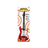 MAZZEO GIOCATTOLI Guitare musicale jouet Rock Band 63 cm en plastique, fonctionnant sur piles, avec lumières et sons, pour les enfants de 5 à 7 ans, modèle 8033614151990