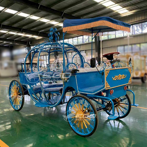 2025 Carrosse électrique de princesse à 4 roues, couleur personnalisée, bleu avec bande lumineuse, pour le tourisme, à vendre - Product Image 3
