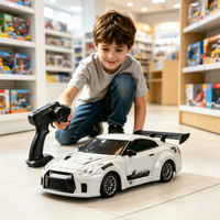 Voiture de course RC WGNRC S916 GTR 1/43 pour drift sur bureau, vitesse élevée 15 km/h, mini voiture RC légère, voiture de course sportive RC, mini voiture de drift de bureau