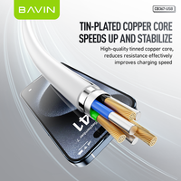BAVIN Prix de Gros Réduit CB367 Câble USB de Données et de Charge Rapide pour Téléphone Portable 1m 12W 18W Type-C iOS