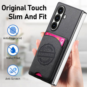 เคสโทรศัพท์ฝาหลังแบบแม่เหล็กไฮบริดทำ<span class=keywords><strong>มือ</strong></span>หนังยีนส์สำหรับ Samsung <span class=keywords><strong>Galaxy</strong></span> <span class=keywords><strong>Z</strong></span> <span class=keywords><strong>Fold</strong></span> 7พร้อมช่องใส่บัตร - Product Image 3