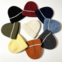 JIBIL LRR-2609 OEM ODM Logo personnalisé Bonnet en coton côtelé unisexe de haute qualité, bonnet d'hiver réglable pour adultes