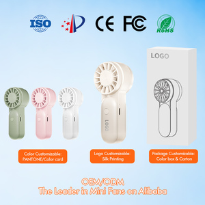 พัดลมมือถือขนาดเล็กแบบชาร์จไฟได้ พกพาสะดวก สกรีนโลโก้ได้ ขนาดพกพา - Product Image 4