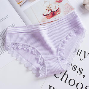 กางเกงในผู้หญิงราคาโรงงานขายส่ง ราคาถูกกว่า แบบเซ็กซี่ เอวกลาง ผ้าลูกไม้ ไร้รอยต่อ - Product Image 6