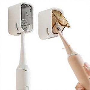 Hot Sale Eco-Friendly Modern Dust-Proof <b>Cover</b> Injection Technics Single-Tier Plastic Toothbrush Rack Waterproof Toothbrush - Product Image 2