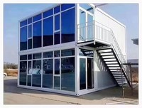 Maison de conteneur de luxe de 40 pieds, 2 étages, 6 chambres, maison en acier préfabriquée, maison de conteneur portable