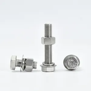 Stainless steel a2 70 a4-80 ss 201 ss304 316 din933 metric thread fasteners assortment kit nuts and hex bolt