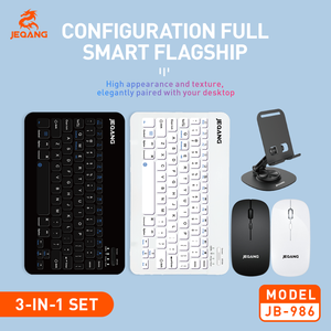 Jeqang-986 nóng bán 3n1 Combo Arabic bàn phím chuột điện thoại chủ BT nhiều chức năng mới thuận tay phải siêu mỏng không thấm nước - Product Image 4