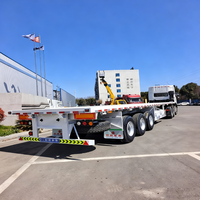 Meilleure vente Remorque surbaissée 2 essieux 3 essieux 40 tonnes Remorque à plateau surbaissé Remorque semi-remorque à plateau surbaissé avec tête de tracteur