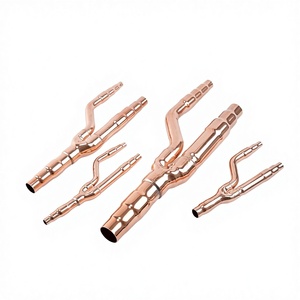 Accesorios de Refrigeración Ge Force para Aire Acondicionado Central en Línea, Conexiones de Tubería de Cobre de Tres Vías Divergentes, a Prueba de Polvo - Product Image 1