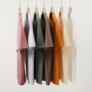 Toptan 240gsm 100% pamuk boş tshirt damla omuz yüksek kaliteli t-shirt grafik boy t shirt erkekler için - Product Image 5