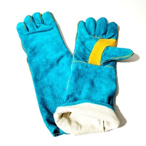 Guantes de Soldador Personalizados, Resistentes al Fuego, Anti-radiación y Anti-escaldaduras, de Doble Capa, de Cuero Vacuno Cosido - Product Image 3