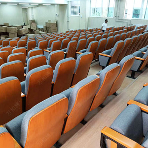 Manwa Expo HB652 Grey Beech Tiered <b>Chairs</b> With Handrails For School Hospital Hotel Lecture Hall Seating - Product Image 4