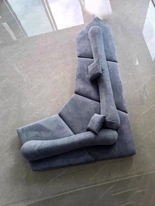 Canapé en velours côtelé de grande taille, reproduction du style minimaliste italien Edras |   Ensemble modulaire amovible de conception d'appartement de grande taille - Product Image 4
