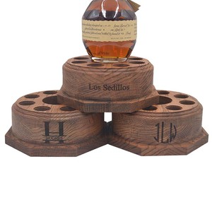 Exhibidores <span class=keywords><strong>de</strong></span> Corcho para Botellas <span class=keywords><strong>de</strong></span> <span class=keywords><strong>Bourbon</strong></span> <span class=keywords><strong>Blanton</strong></span>, Soporte <span class=keywords><strong>de</strong></span> Madera con Grabado Láser Personalizado, Exhibición Redonda Iluminada <span class=keywords><strong>de</strong></span> Corcho <span class=keywords><strong>de</strong></span> Roble - Product Image 5