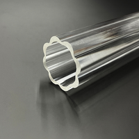 Cylindre de réservoir rond en plastique PMMA, Tube en acrylique transparent en forme de fleur, pour éclairage au hall d'entrée d'hôtel
