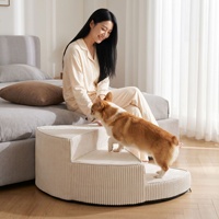 Escalier pour animaux de compagnie, échelle d'escalade pour chiens, escalier pour petits chiens pour grimper sur les canapés et les lits, antidérapant, amovible, lavable, en éponge, escalier rotatif pour animaux de compagnie, respirant