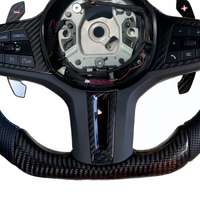 Volant de voiture personnalisé en fibre de carbone semi-perforé en cuir pour BMW G87 G80 G90 G82 G38 G30 G31 G20 G21 G12 G10 G05 G06