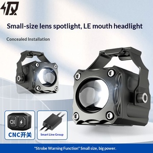 Projecteur LED externe blanc et jaune double lumière pour <span class=keywords><strong>moto</strong></span>, <span class=keywords><strong>feux</strong></span> <span class=keywords><strong>de</strong></span> <span class=keywords><strong>jour</strong></span>, interrupteur sans fil, lumière auxiliaire clignotante - Product Image 2