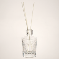 Bouteilles diffuseurs cylindriques en verre transparent personnalisées en usine, 100 ml, récipients d'aromathérapie vides, options de logo et de couleur OEM disponibles