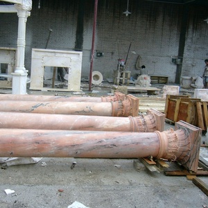 Tùy chỉnh đá cẩm thạch trụ cột thiết kế cổ điển côn trục hoàng hôn Glow <span class=keywords><strong>Red</strong></span> đá cẩm thạch cột - Product Image 4