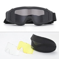 Lunettes de soleil UN400 pour l'équitation en plein air Lunettes tactiques anti-déflagrantes avec 3 lentilles
