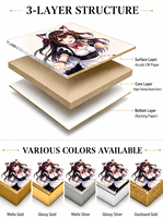 Papan Shikishi Anime OEM ODM dengan Cetakan Foil Emas untuk Karakter Seni, Grosir