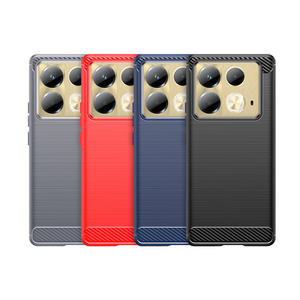 Para Infinix <span class=keywords><strong>Note</strong></span> 40/40 Pro/40 Pro +/12/12i/12 Pro disipación de calor cepillado resistente TPU cubierta de protección de fibra de carbono bolsas de teléfono - Product Image 6