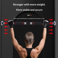 Barre de traction murale sans perçage pour portillon, en acier, pour entraînement sportif, gain de place, longueur réglable, portable, usage domestique