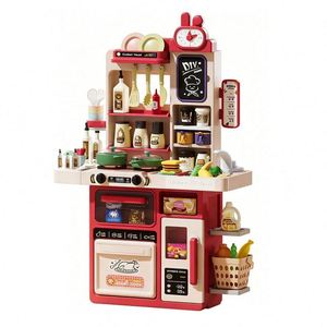 Toy <b>Kitchen</b> Cooking Set Kids Counter Faucet Cabinet <b>Pantry</b> Accessories Skill Training Storytelling Family Time - Product Image 1