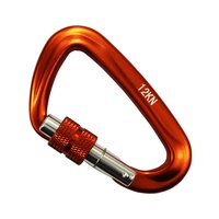 Mousqueton robuste en forme de D avec verrouillage à vis, en aluminium aéronautique, pour activités de plein air et connexion de hamac