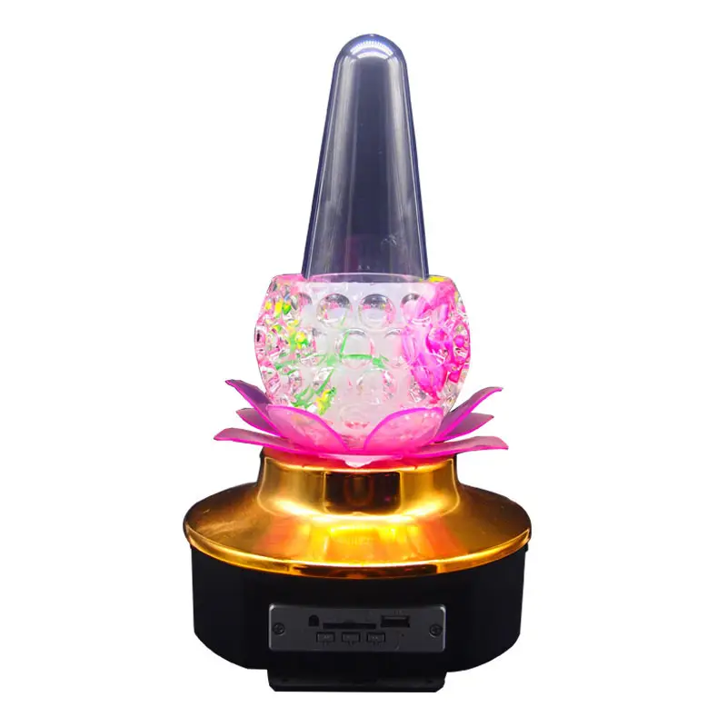 新しいデザインホリデークリエイティブギフトスマート音楽カラフルな噴水電球RGBムービングヘッドビームDJディスコステージライト