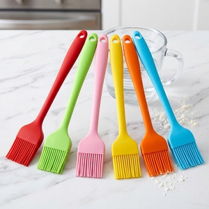 Brosse <span class=keywords><strong>de</strong></span> cuisson en silicone sans BPA pour barbecue, pâtisserie et huile, brosse à badigeonner en silicone <span class=keywords><strong>de</strong></span> qualité alimentaire pour la cuisine (vente en gros) - Product Image 1