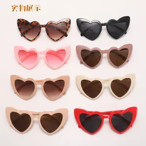 Fashion New Love Children Sunglasses Boys And Girls Fashion Sunglasses With UV400 Candy Color PC Frame Baby Sunglasses