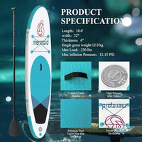 Planche à pagaie la plus vendue planche de surf portable bleue planche de sport stable pour unisexe