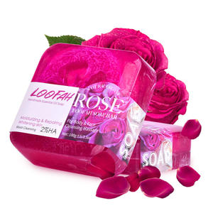 Savon pour le visage à la lavande fait à la main 100g Rose solide savon de bain gourde infusé avec des ingrédients à base de plantes d'huile essentielle - Product Image 6