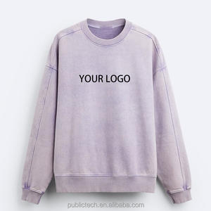 Usine couleur personnalisée Dye Sunshine sweat-shirt pour hommes 100% coton sweat-shirt imprimé de couleur unie personnalisé - Product Image 3