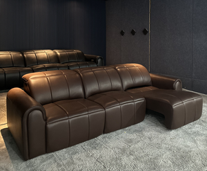 लक्जरी वास्तविक चमड़े का रिमोट कंट्रोल विस्तारित सोफा सेट लिविंग रूम विला सोफा बिस्तर के लिए इलेक्ट्रिक एक्सपेंडेबल रिमोट कंट्रोल - Product Image 6