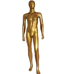 厂家销售男女金色全身纤维玻璃人体模型