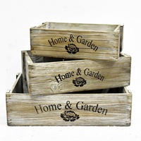 Planteur de fleurs rectangulaires succulentes, boîte de rangement, centre de table pour fenêtre, boîte de planteur rustique en bois pour décor de mariage
