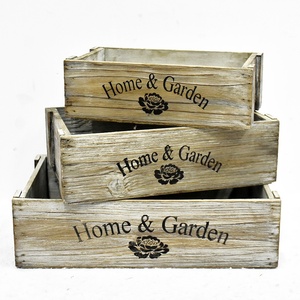 Imbiancato Rettangolare Scatola di Finestra <span class=keywords><strong>Fioriera</strong></span> Box Centrotavola di Fiori <span class=keywords><strong>Piante</strong></span> <span class=keywords><strong>Grasse</strong></span> Rustico <span class=keywords><strong>Fioriera</strong></span> In Legno Per La Decorazione di Nozze - Product Image 4