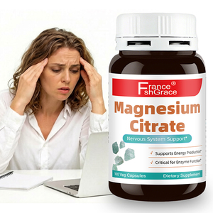 Fabricant de suppléments de citrate de magnésium Shecome pour le système nerveux et le soutien musculaire, 100 capsules de citrate de magnésium - Product Image 1