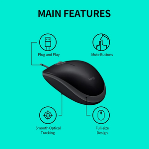 Para <span class=keywords><strong>Logitech</strong></span> M110 Ratón con cable USB Simetría cómoda con seguimiento óptico de estilo 3D Funciones silenciosas y silenciosas en stock - Product Image 6