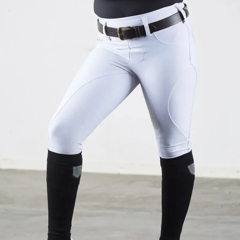 100cm - 175cm White Horse Riding Pants Leggings For Kids Equestrian Breeches Four way stretch Children Jodphurs Riding Breeches