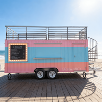 Café Conteneur Maritime Double Deck Moderne pour Jus et Boissons – Personnalisable et Mobile pour Centre Commercial ou Bâtiment de Bureaux