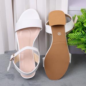 2026 Summer Autumn Spring Sexy Women's <b>Sandals</b> Large Size Thick <b>Heel</b> Glittered Toe Opening Buckle Strap Shoes - Product Image 3