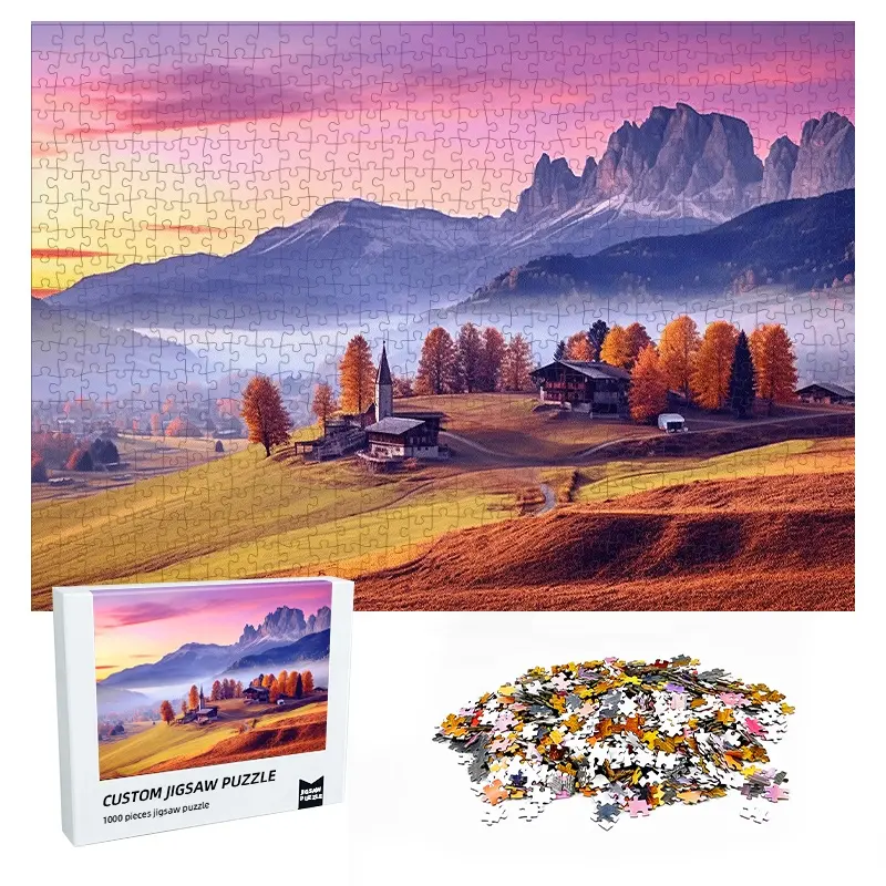 Senfutong kustom 1000 buah permainan puzzle harga pabrik grosir teka-teki jigsaw dapat disesuaikan untuk dewasa