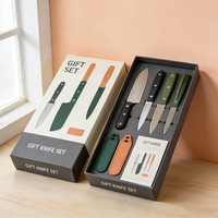 Boîtes à couteaux en carton recyclables personnalisées en gros avec couvercle magnétique, pour couteau utilitaire domestique, gaufrage et pelliculage mat