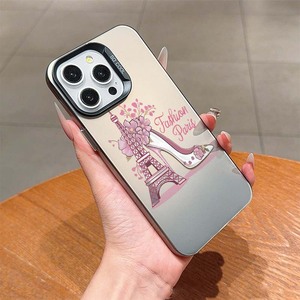 Tour de fer chaussures à talons hauts impression plaqué argent clé TPU PC housse de téléphone portable pour <span class=keywords><strong>Iphone</strong></span> 11 12 13 14 15 16 <span class=keywords><strong>Pro</strong></span> Max - Product Image 3