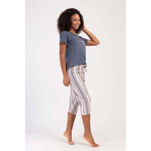Combinaison de nuit ovale à manches courtes et col rond pour femmes - Product Image 3